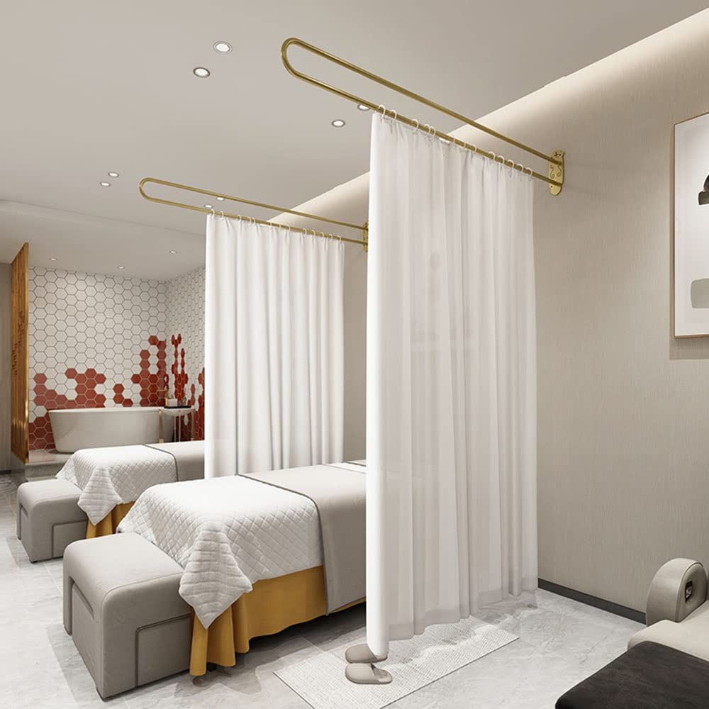 Amazon｜目隠しカーテンパーテーション お部屋の間仕切り 壁掛け金属