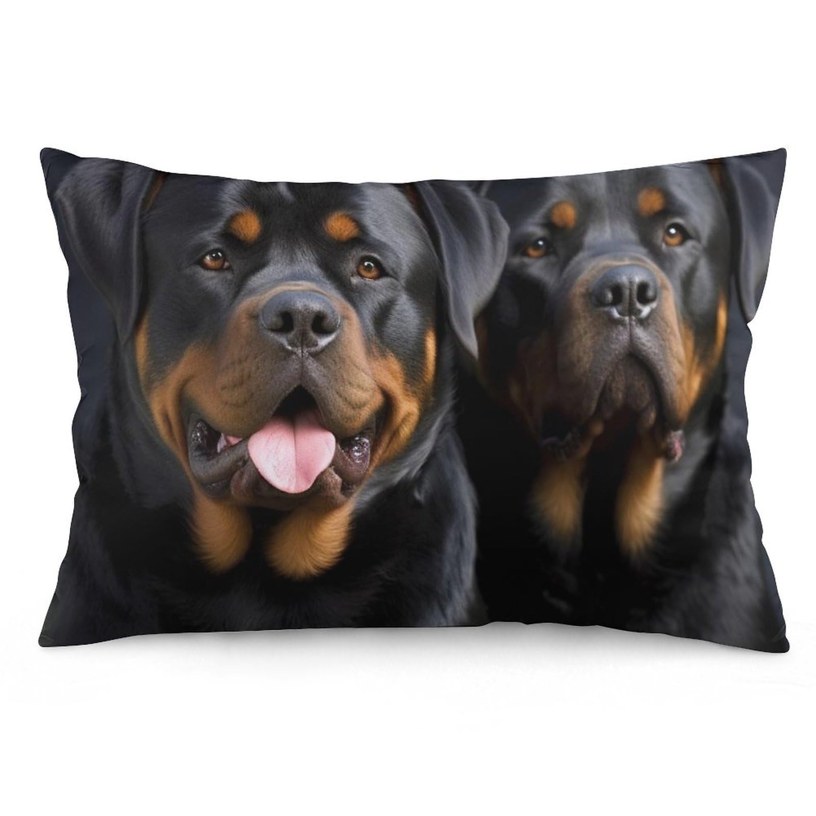NTVOWPZO 2 Pack Decoration Throw Pillow Covers 12 "x20 Pillowcases Covers Rottweiler Wallpaper Pillowcases Modern Farmhouse Home Decor Sofa Cushions Covers for Couch Bed Living Room