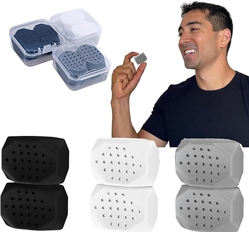 Ejercitador de mandíbula para hombres y mujeres  3 niveles de resistencia (6 piezas) tabletas de silicona para principiantes y usuarios intermedios