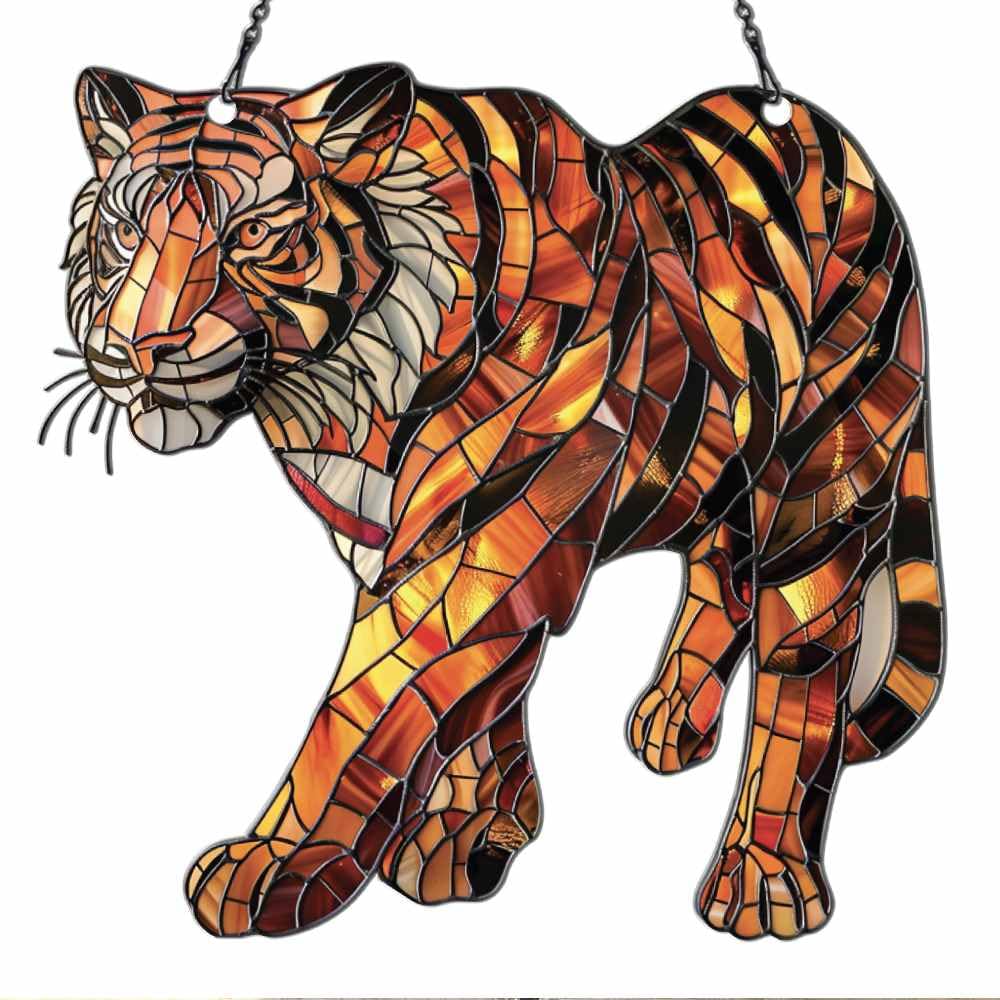 Tiger Acrylic Ornament Gift for Tiger Lover Christmas Hanging Decor
