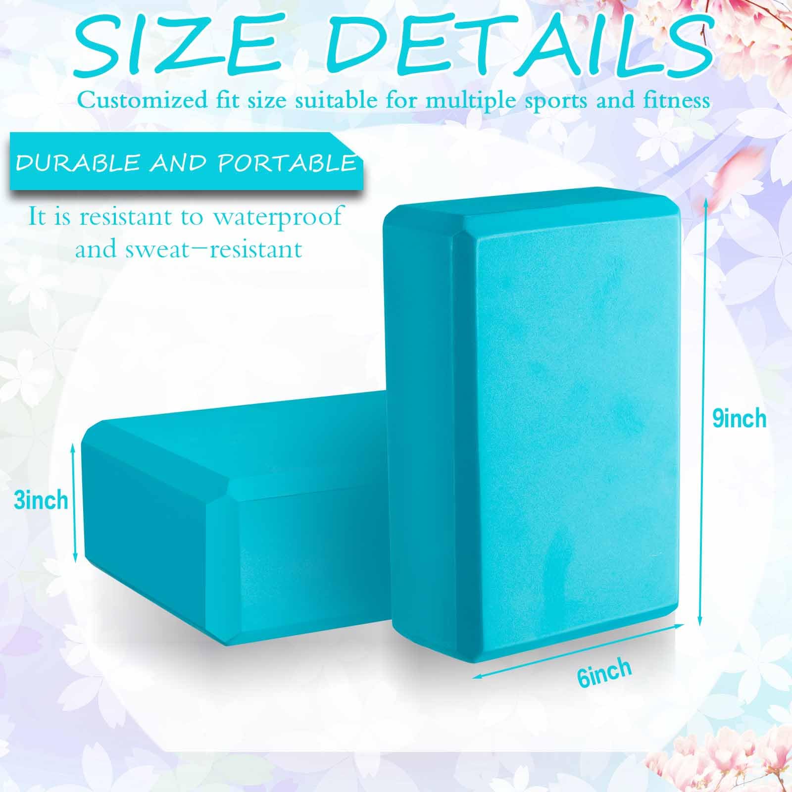 Outus 20 Pcs Yoga Blocks Bulk 9 x 6 x 3 Inch High Density Foam Yoga Bricks Yoga Foam Blocks to Improve Strength Flexibility Balance Soft Non Slip Gymnastic Blocks for Yoga Sports