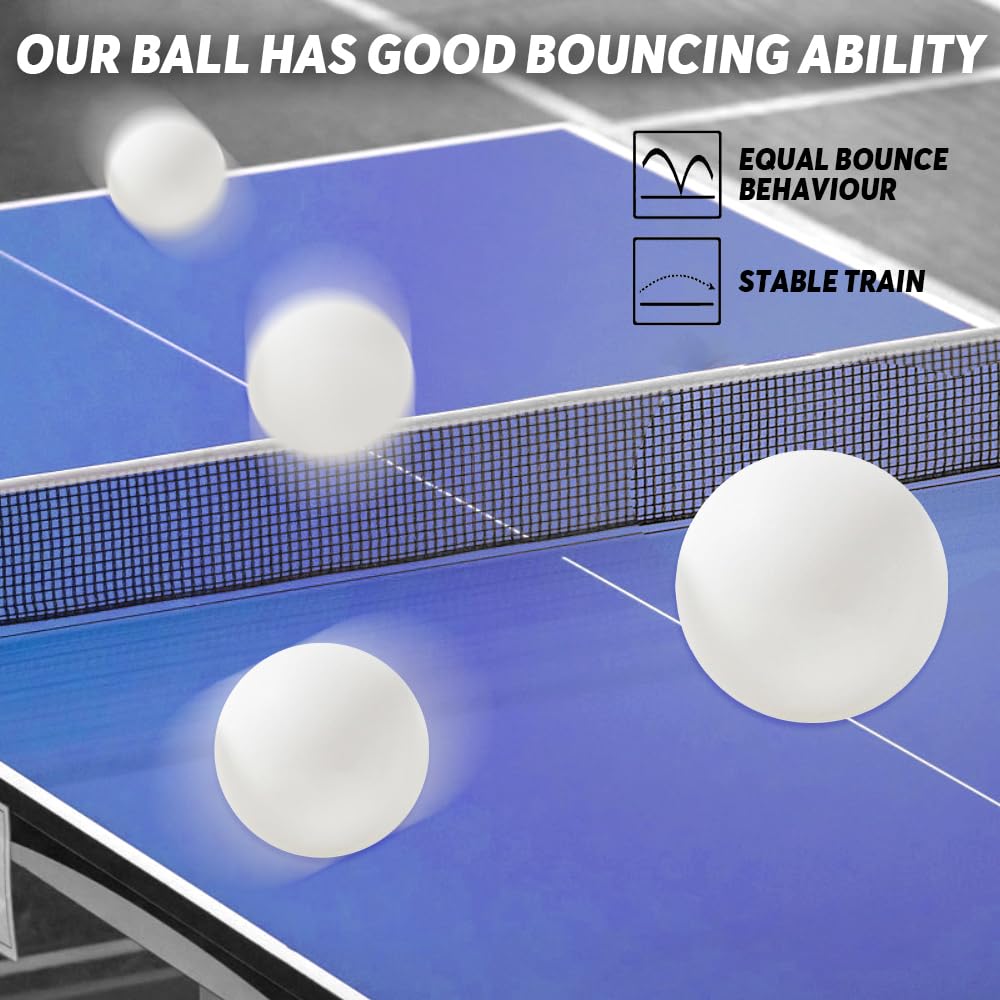 Mizikuu 50 Palline da Ping Pong Bianche in Plastica per Allenamento