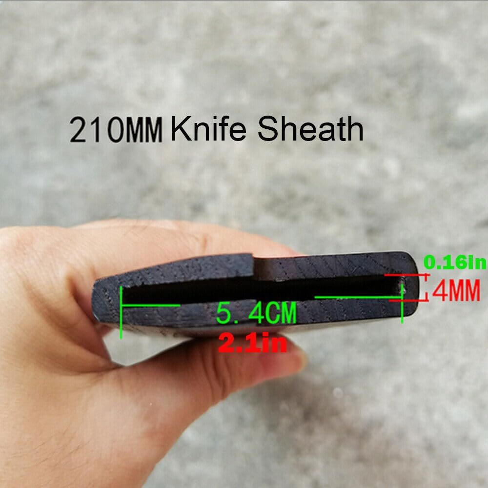 UCCKEYI Chef's Knife Sheath Gyuto Magnetic Saya Knife Wood Blade Guard Case Knife Sheath (210MM)