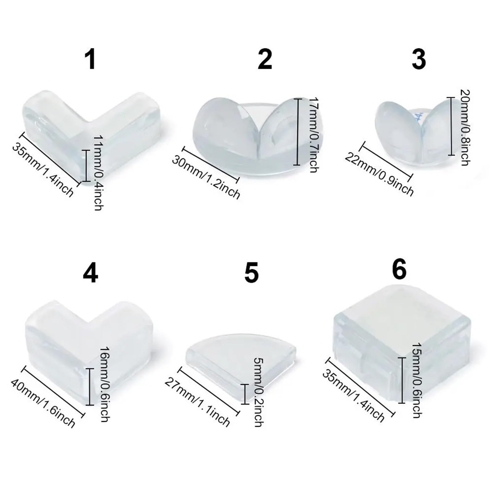 Protectores de Esquinas para mesas, Seguridad Infantil, 4 Piezas, Tiras Protectoras de Silicona anticolisión para Escritorio.