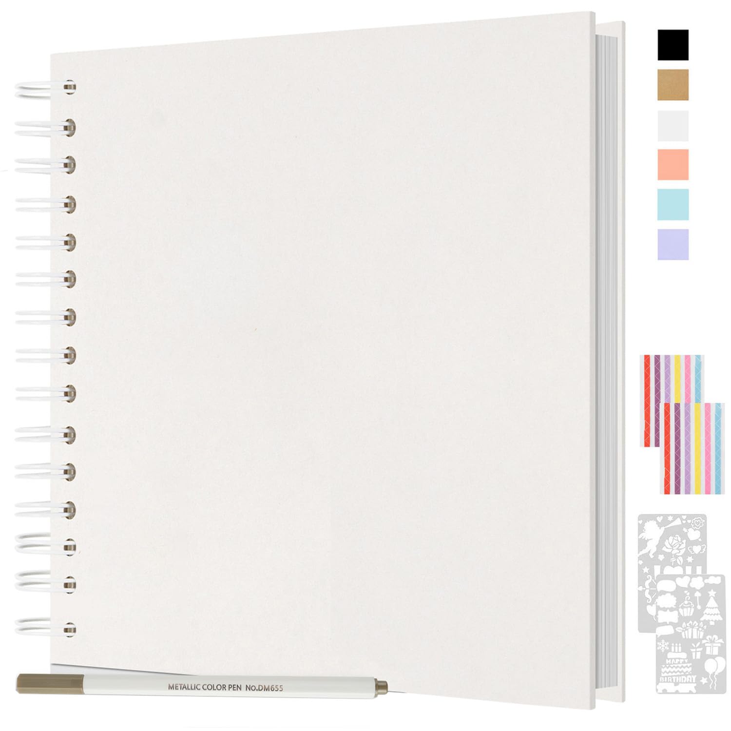 JAECU DIY Spiralalbum Scrapbook Album Fotoalbum zum Selbstgestalten und Einkleben