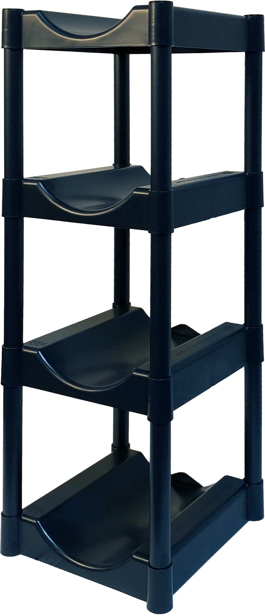 Bottle Buddy Water Racks - 3 and 5 Gallon Bottles - 4-Tray Jug Storage System - Free-Standing Organizer for Home, Office, Kitchen, Warehouse - Black