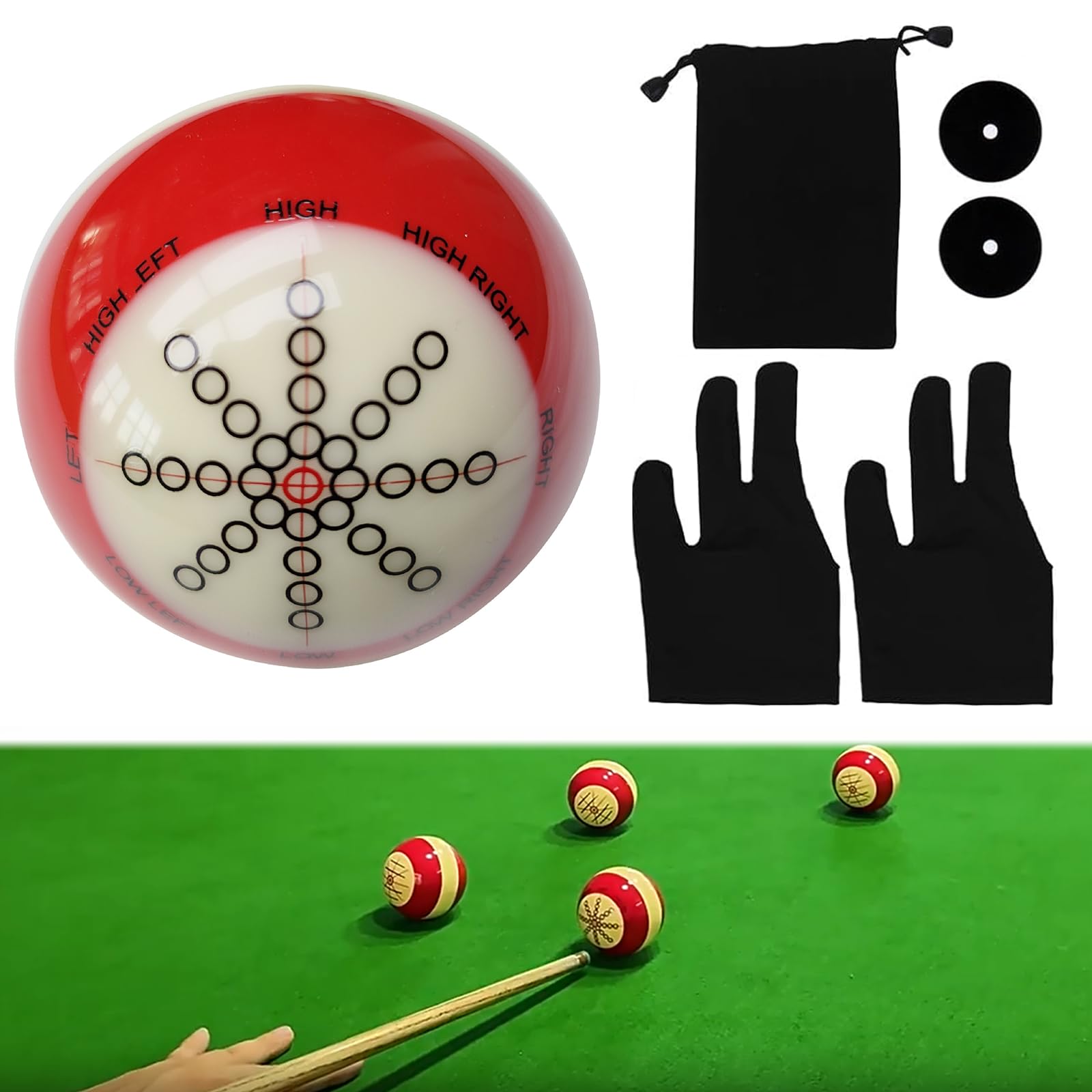 CLKE Billiard Ball, Practice Portable Artifact Utility Billiard Balls Billiard Accessories