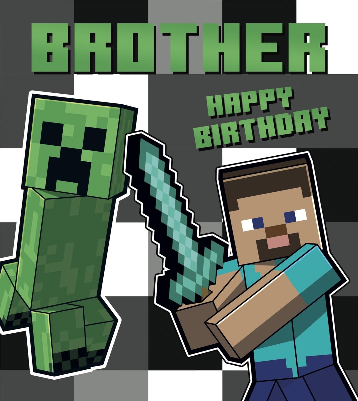 MINECRAFT BIRTHDAY CARD BROTHER