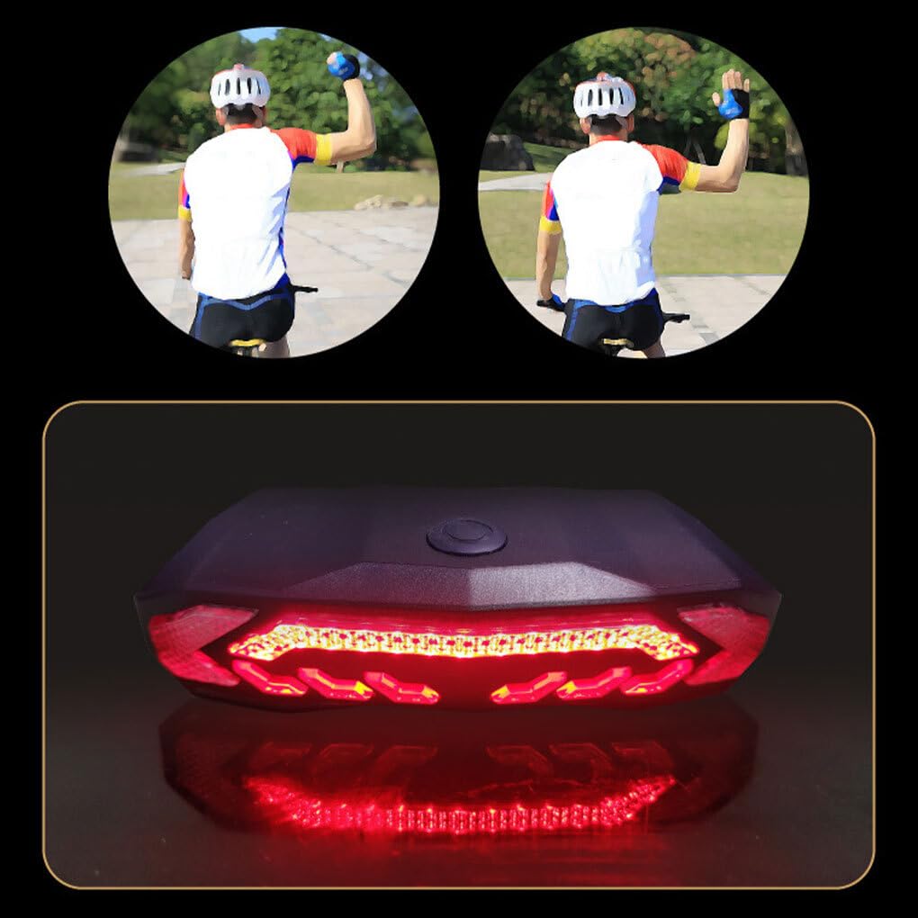 Luz Trasera Ligera para Bicicleta, permanece Visible y Segura en Bicicleta ABS con batería, luz Trasera para, para Alarma de de