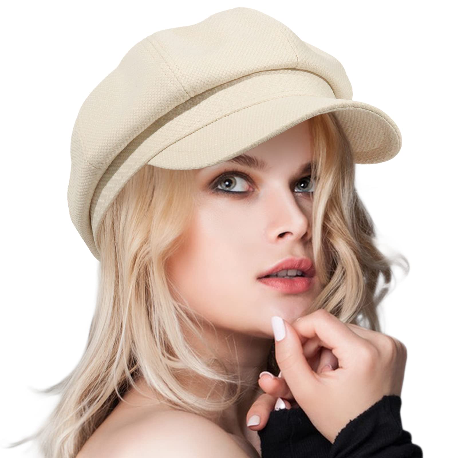 ColorSunWomens Newsboy Caps Cabbie Gatsby Visor Beret Hat for Fashion Ladies Girls Pageboy Caps for Women