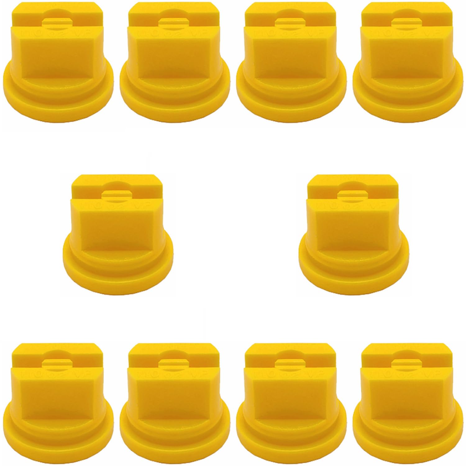 10Pcs Flat Fan Spray Tip, 0.2mm Pore,110 Degree Plastic Nozzle Agricultural Sprayer Nozzle for Industrial Agricultural Equipment Spraying Machine (Yellow,0.2mm)