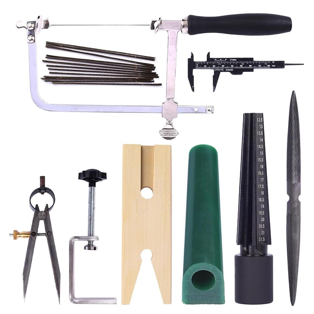 Kit D'Outils de Sculpture pour Bagues à, Moules à Tubes de Cire, Kit de Moulage de Cire, Scie à Bagues en Cire avec Lames, Tailleur de Bagues en Cire, Bijoutier