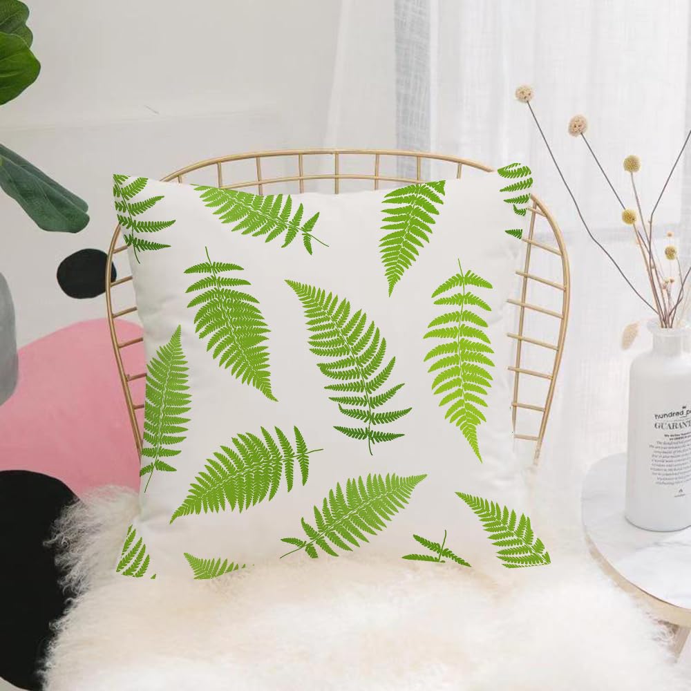HYOSXW Cushion Cover,Throw Pillow Case Home Decorative for Living Room Bedroom Sofa Chair 16X16 Inch,Leaves, fern, natural pattern of fern leaves,Pillowcase 40X40cm
