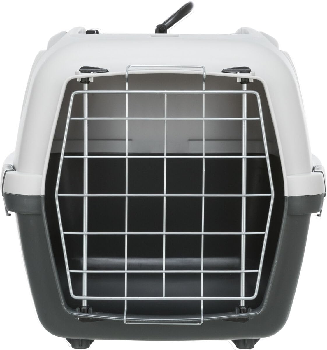 Trixie 39861 Capri 3 Open Top - Trasportino, Per animali fino a 12 kg, Plastica, Grigio chiaro/Grigio scuro, 40 × 38 × 61 cm