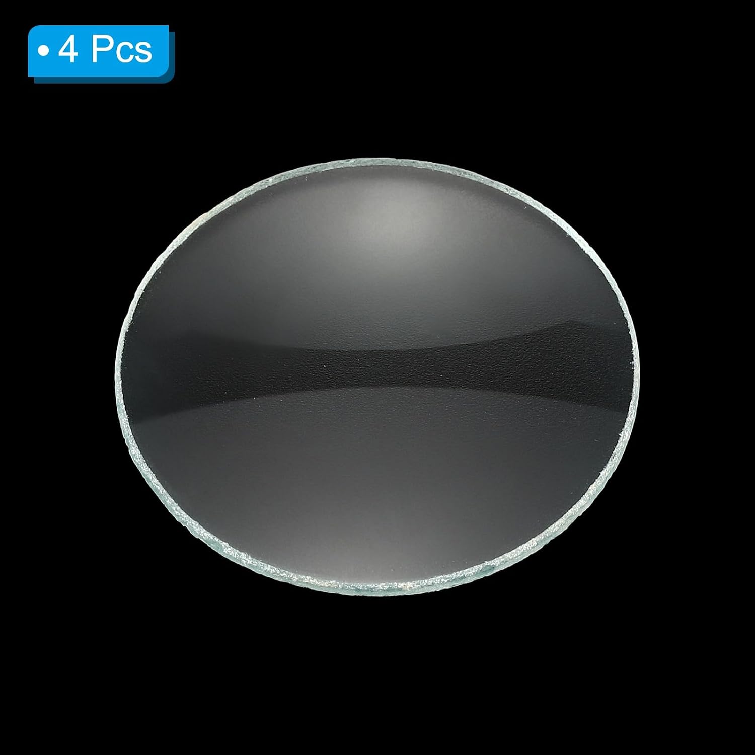 PATIKIL Convex Lens, 100mm Focal Length 40mm (1.57") Diameter Round Glass Magnifying Telescope Lens Trial Set Ground Edge for Lab Physics Class Optics, 4 Pcs