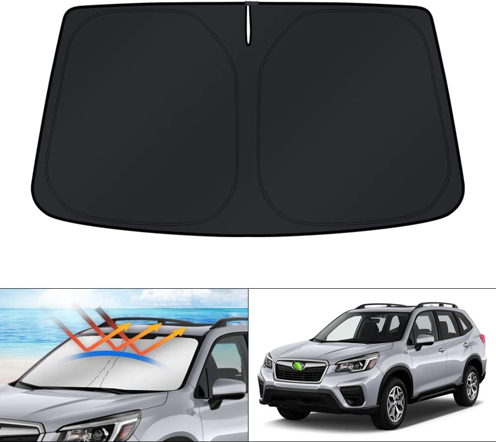 KUST Windshield Sun Shade for 2019-2025 2026 Subaru Forester Accessories, Custom Fit SUV Car Front Sunshade Window Sun Visor Protector Foldable Blocks UV Rays Keep Your Car Cooler