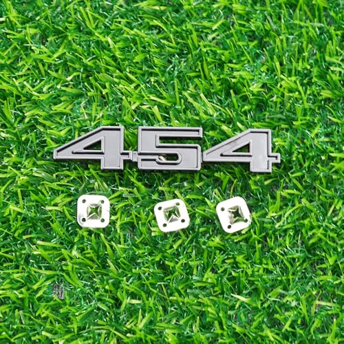 Image of Right & Left Badge 3D Emblems Nameplate Replacement for 3975410 1970-1974 inch454 inch 2Pc (Gloss Black)