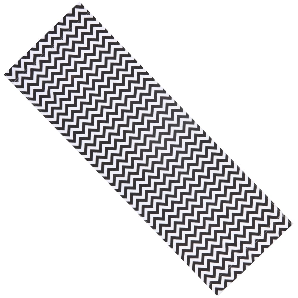GORGECRAFT 120X43cm Beach Sling Patio Chairs Canvas Folding Chair Replacement Outdoor Chairs Cloth Replacements Portable Reclining Sling Chair Fabric for Summer Vacation Garden,Black White Stripes