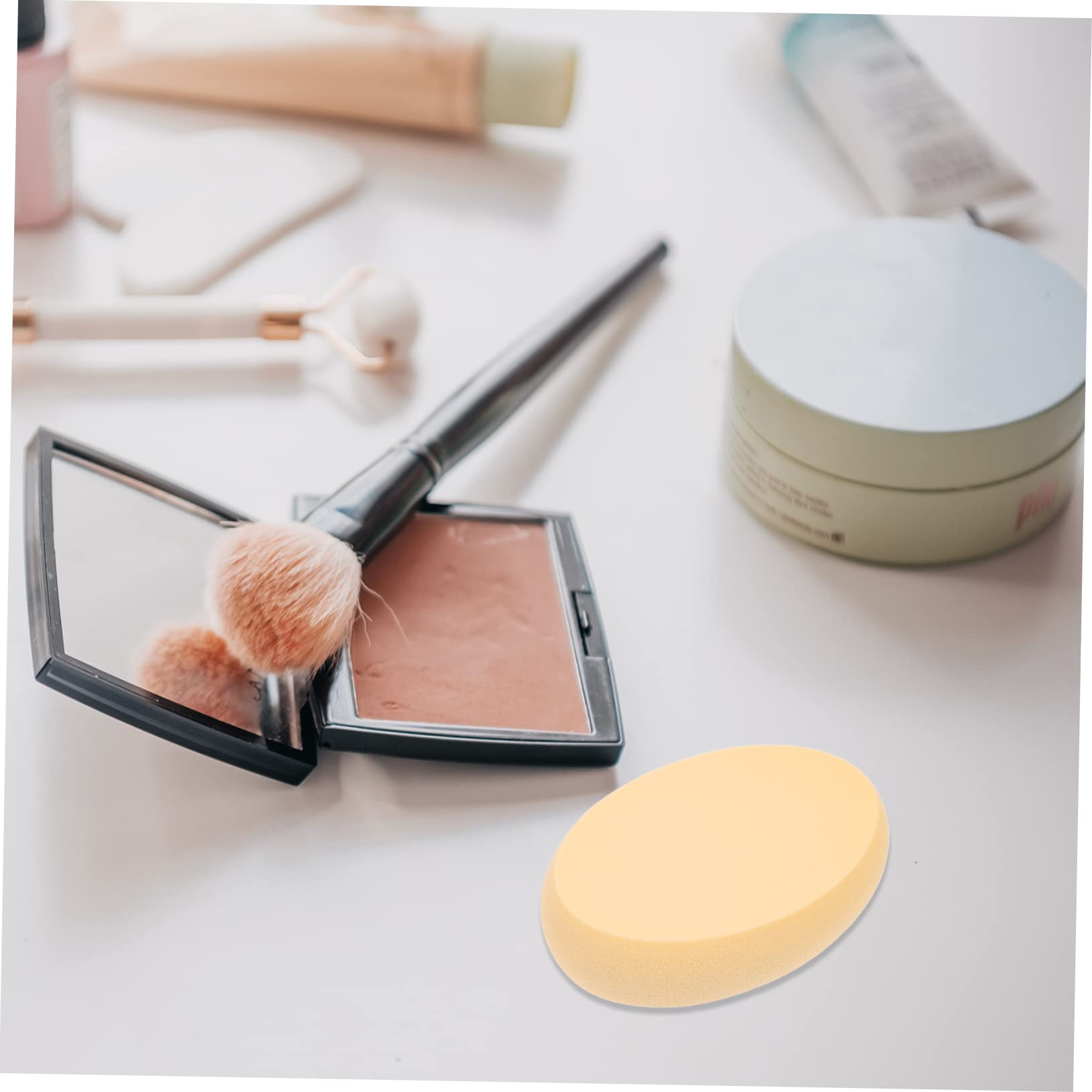 MAGICLULU 5 Set Di Spugne Per Il Trucco in Poliuretano Idrofilo Ovali Morbide Per Il Viso Per Lapplicazione Del Fondotinta Per Uso Bagnato O Asciutto 6 Pezzi*5
