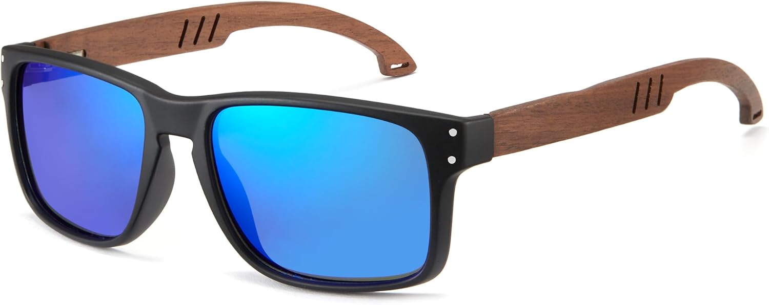 Cyxus Handmade Bamboo Sunglasses for Men Women Polarized UV Protection Gift 1110