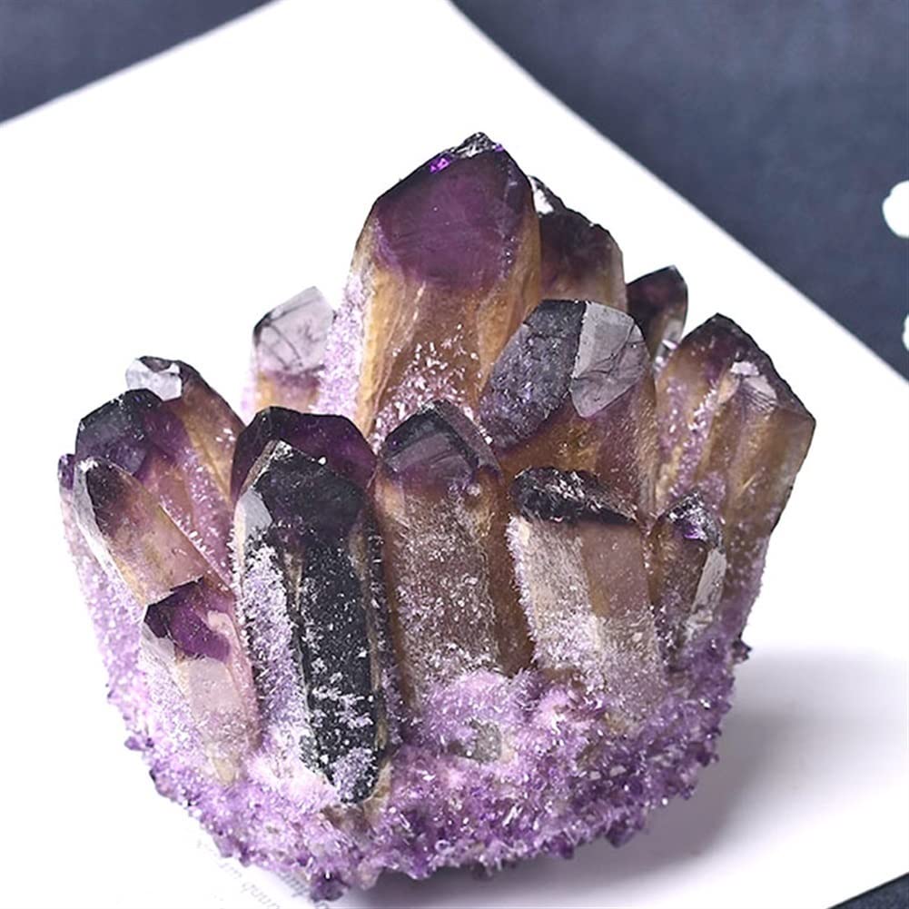 Decoración del hogar, Amatista natural Cuarzo Roca Púrpura Espécimen Piedra Decoración del hogar Regalos, Natural (Color : Plum, Size : 400-500g) Piedras y crudos (Color : Plum, Size : 550-600g) decor