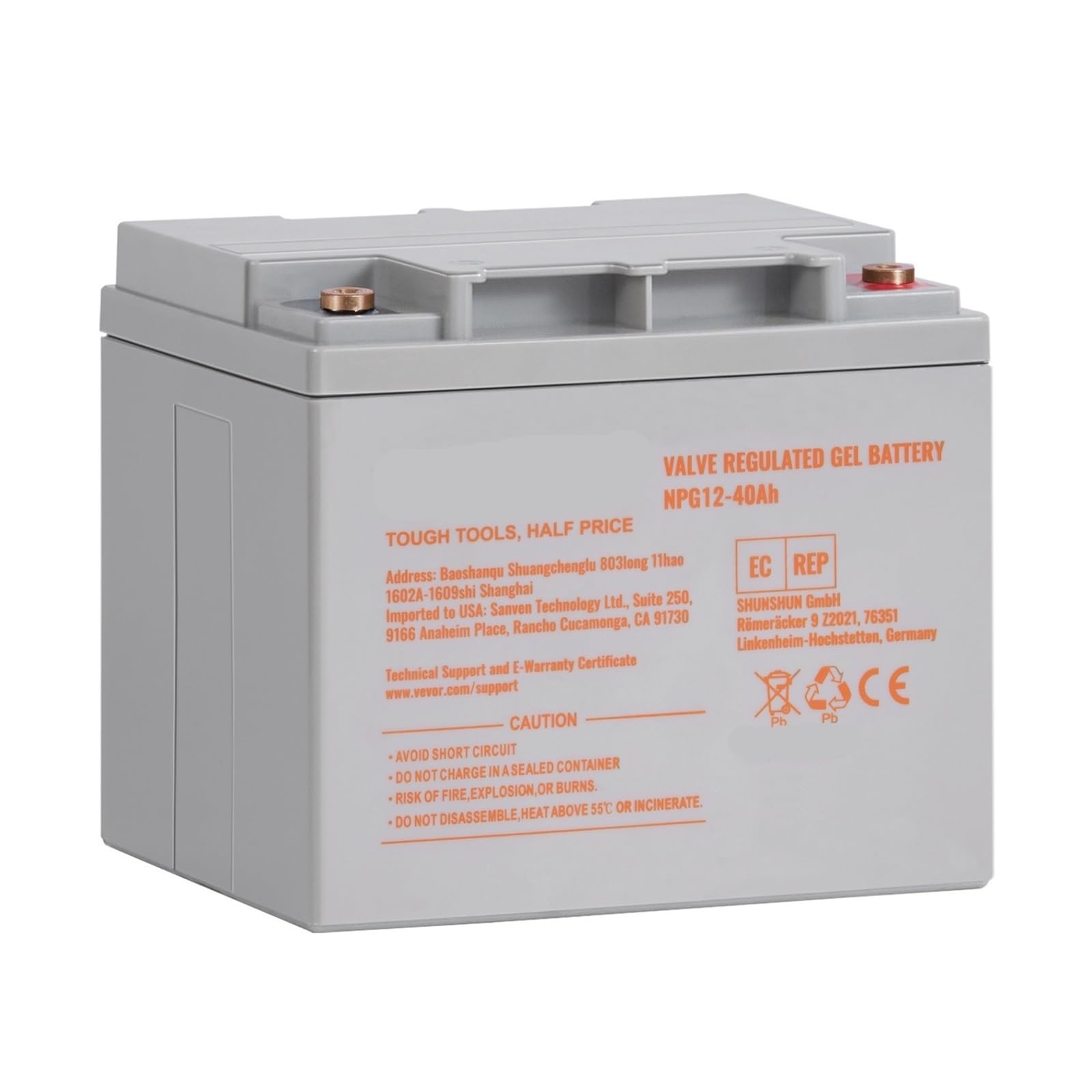 Batteria A Ciclo Profondo 12V 40AH 100AH | Unità ricaricabile a ciclo profondo, molteplici opzioni di corrente di scarica for apparecchiature marine(12V 100Ah)