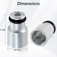 Vista 4 de FUSCH 8Pcs LS3 LS7 LS9 L76 Espaciador Adaptador de Inyector de Combustible Cortos para LS2 Colector de Admisión yriel de combustible