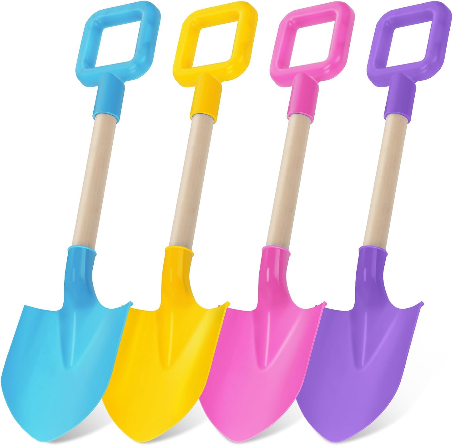 Honoson 4 Pack 16″ Long Beach Spades Sand Shovels Toys Gardening Tools Sets Sandbox Sturdy Scoop Durable Wood Handle ABS Plastic Spade for Garden Sand Snow Backyard Summer Favors (Lovely Color) Honoson 4 Pack 16″ Long Beach Spades Sand Shovels Toys Gardening Tools Sets Sandbox Sturdy Scoop Durable Wood Handle ABS Plastic Spade for Garden Sand Snow Backyard Summer Favors (Lovely Color)