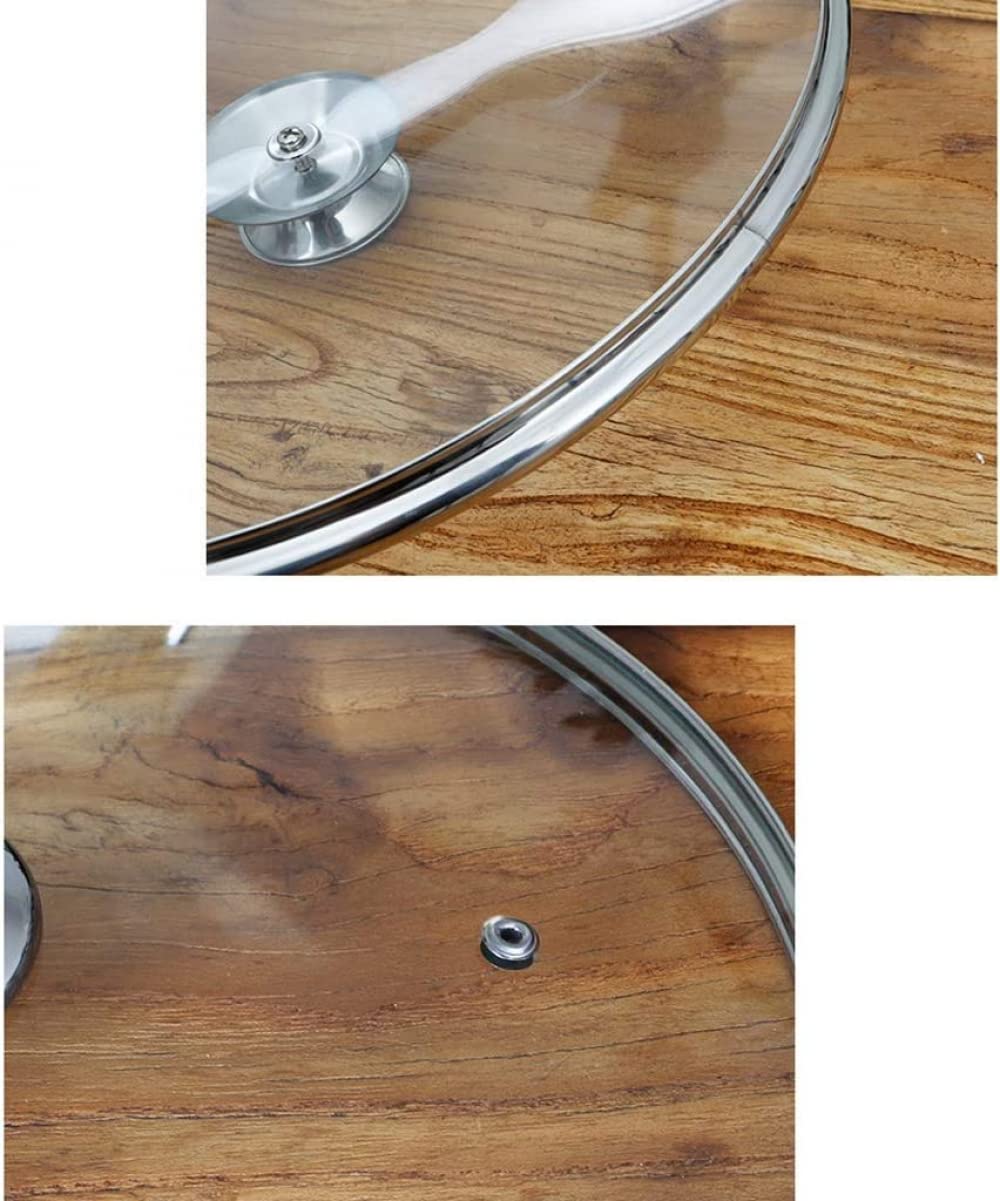Pfannendeckel, universeller Ersatz für Bratpfannen, Wok, Ersatz für Pfannendeckel, Abdeckung aus gehärtetem transparentem Glas, Topfdeckel (24 cm)