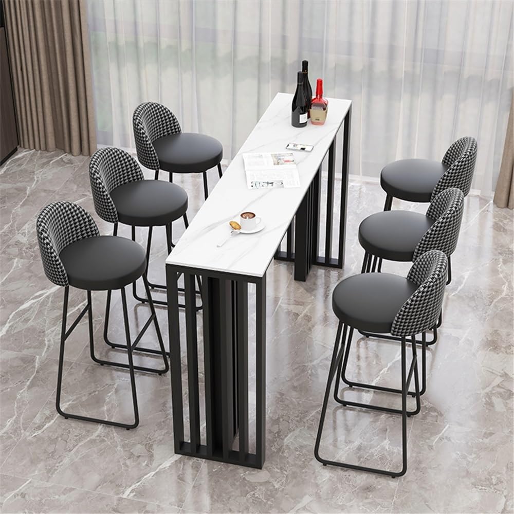 Table de Bar Table de Bar en Ardoise légère et Luxueuse, cloison Salon, Table Cuisine Simple, étroite Longue(Grand)