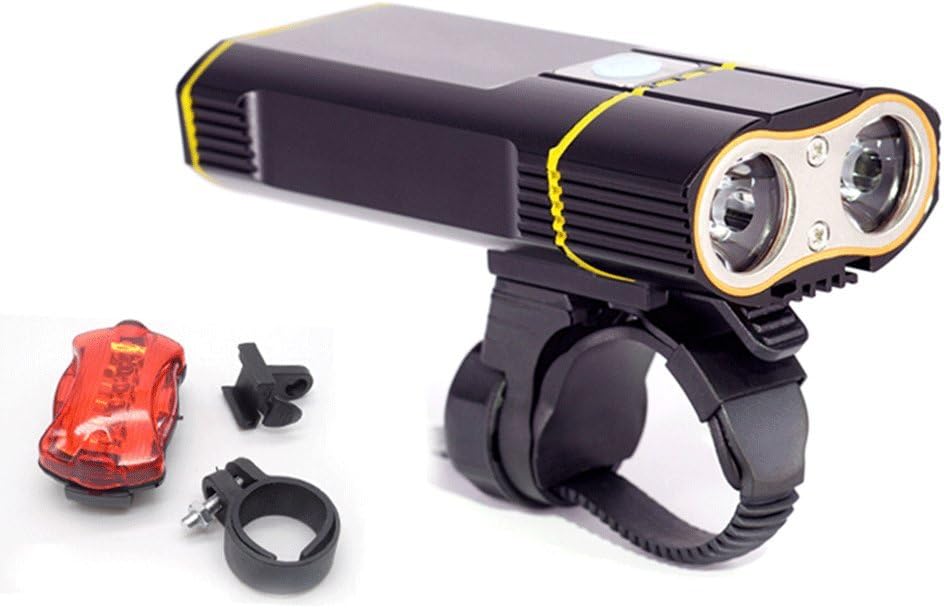LED Bike Light Set USB Rechargeable Super Bright 800 Lumens Bicycle Headlight Front Light FREE Rear Back Tail Light Waterproof Easy To Install for kids Men Women Road Cycling Safety Commuter Flashligh