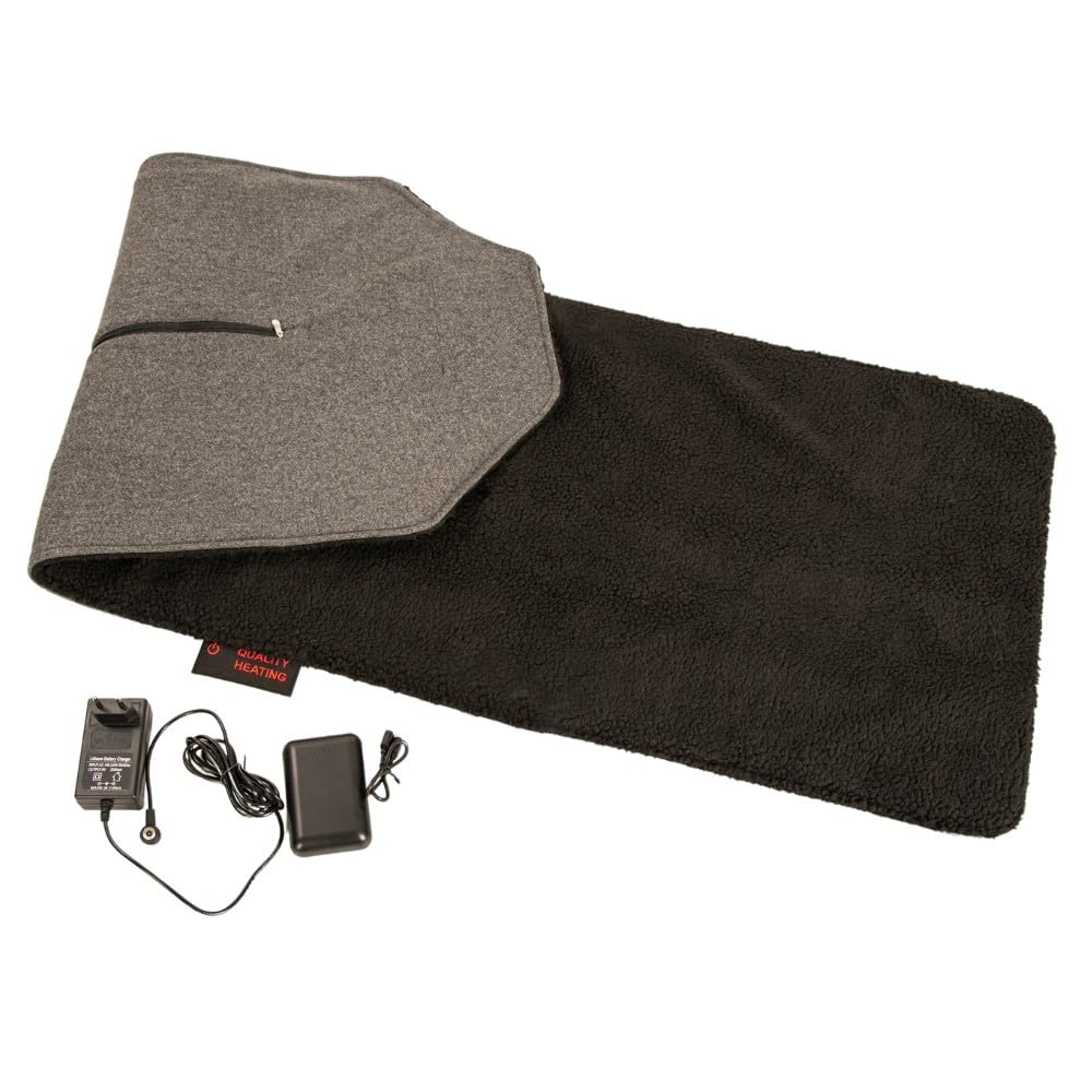 Warmy Manta Calor para Silla - 40x135cm, inalámbrico y recargable, manta eléctrica infrarroja, 3 posiciones, 10W, Off-White