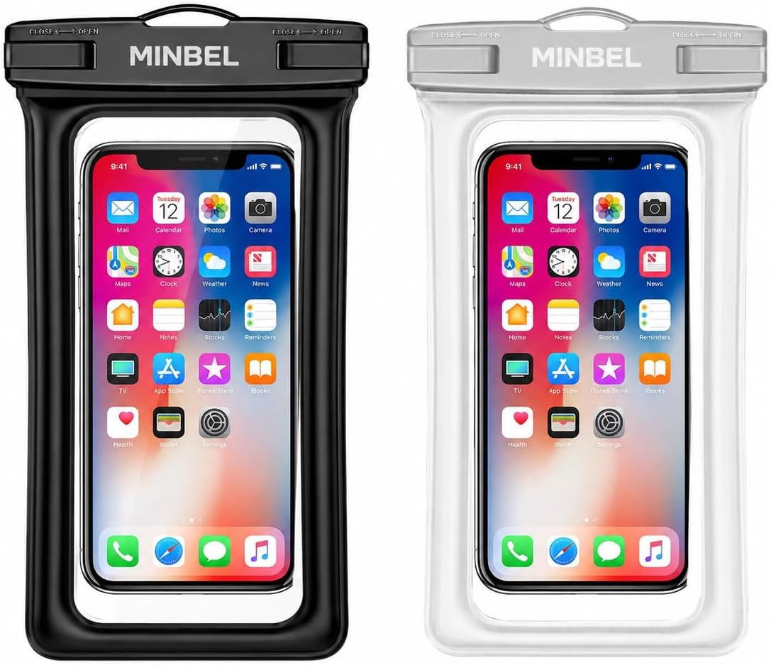 Floating IPX8 Waterproof Phone Case 2 Pack with Adjustable Lanyard