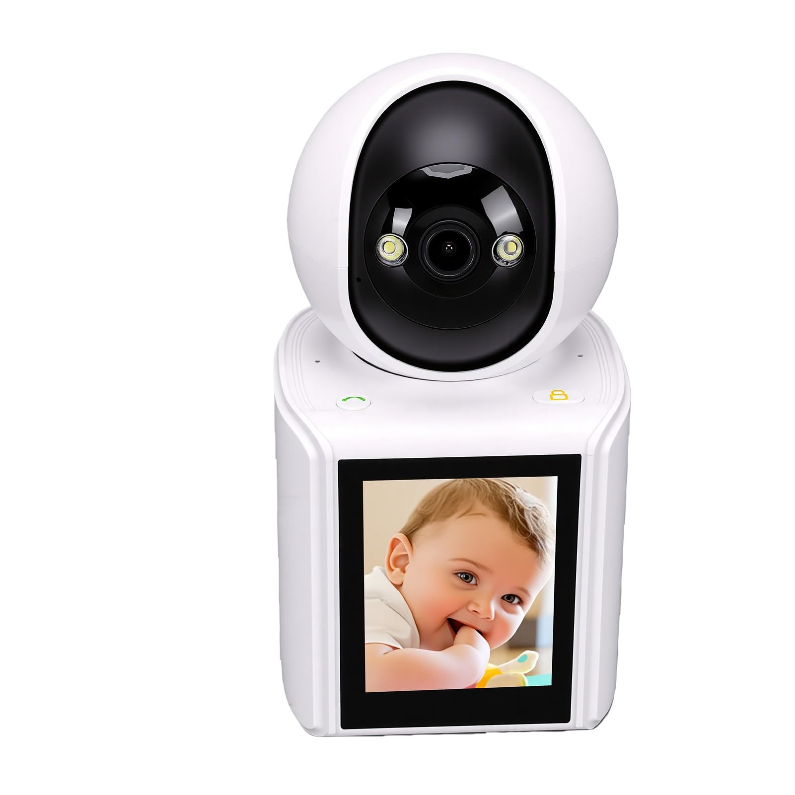 Kamera Wewnętrzna WiFi 2MP HD Audio Dwukierunkowe (wtyczka UE) | Wielokątny Widok Obrotowy, Obrazowanie w dzień i w Nocy, Parowanie Bluetooth, Zastosowanie w Zabezpieczeniach Domowych