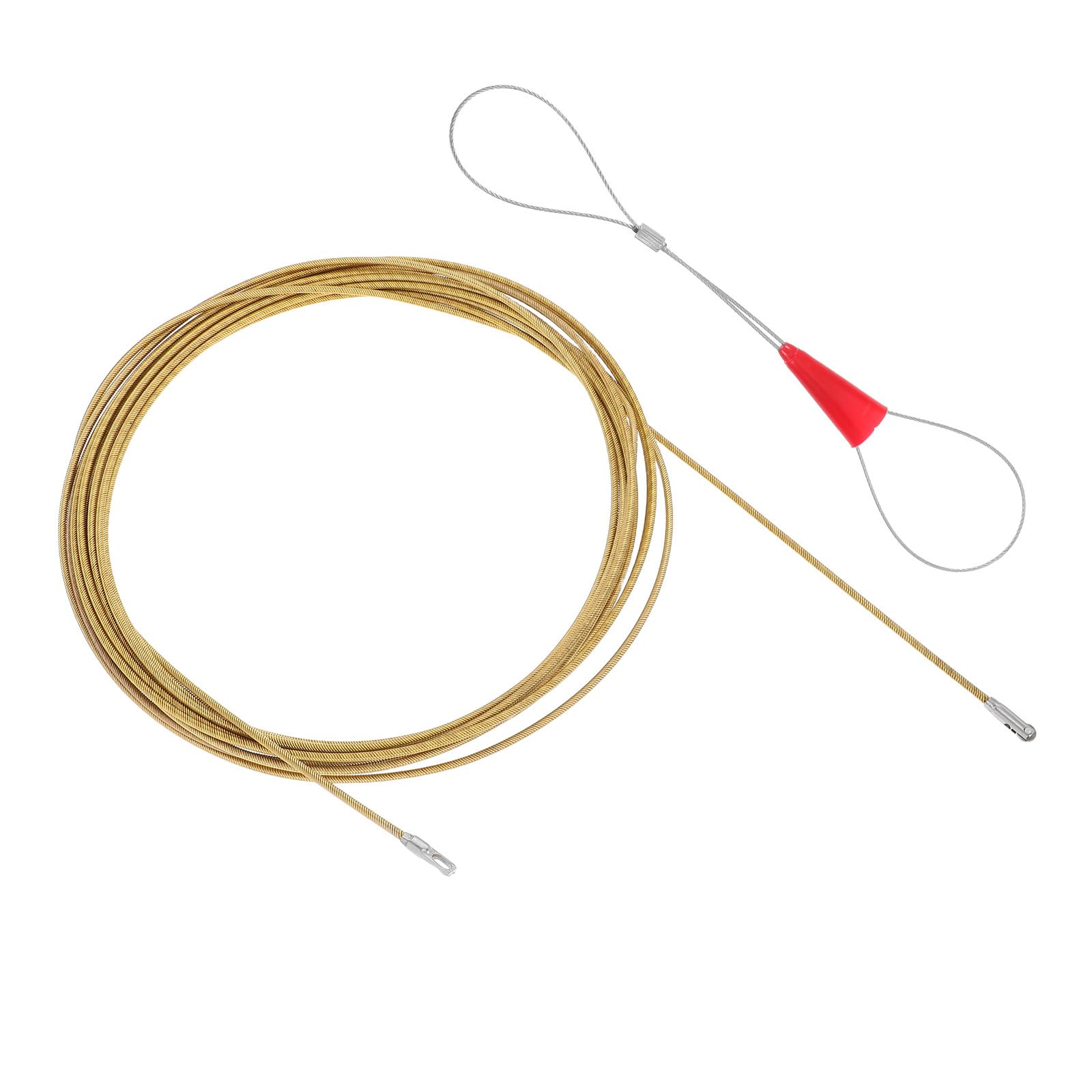 KOMBIUDA Elektrisches Einfädelgerät für Elektriker mit Federdraht 10m Universeller Kabelzieher aus Langlebigem Material mit Kabelbinderspanner für Heimwerker und Professionelle