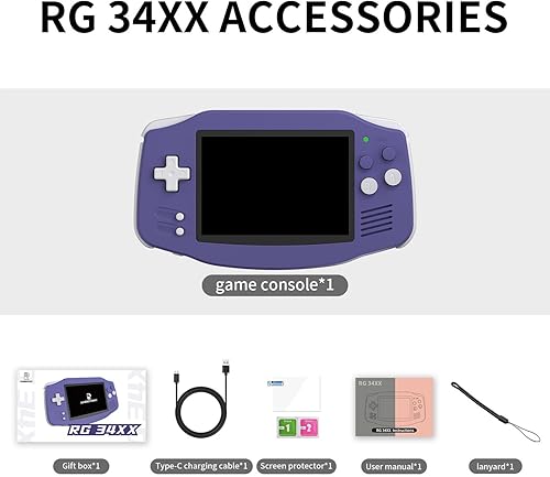 Miniatura 8 de RG34XX - Consola de juegos retro de 3.4 pulgadas, pantalla IPS 720* 480 IPS incorporada 32G+64G TF Card Videoconsolas de videojuegos 3500mAh batería