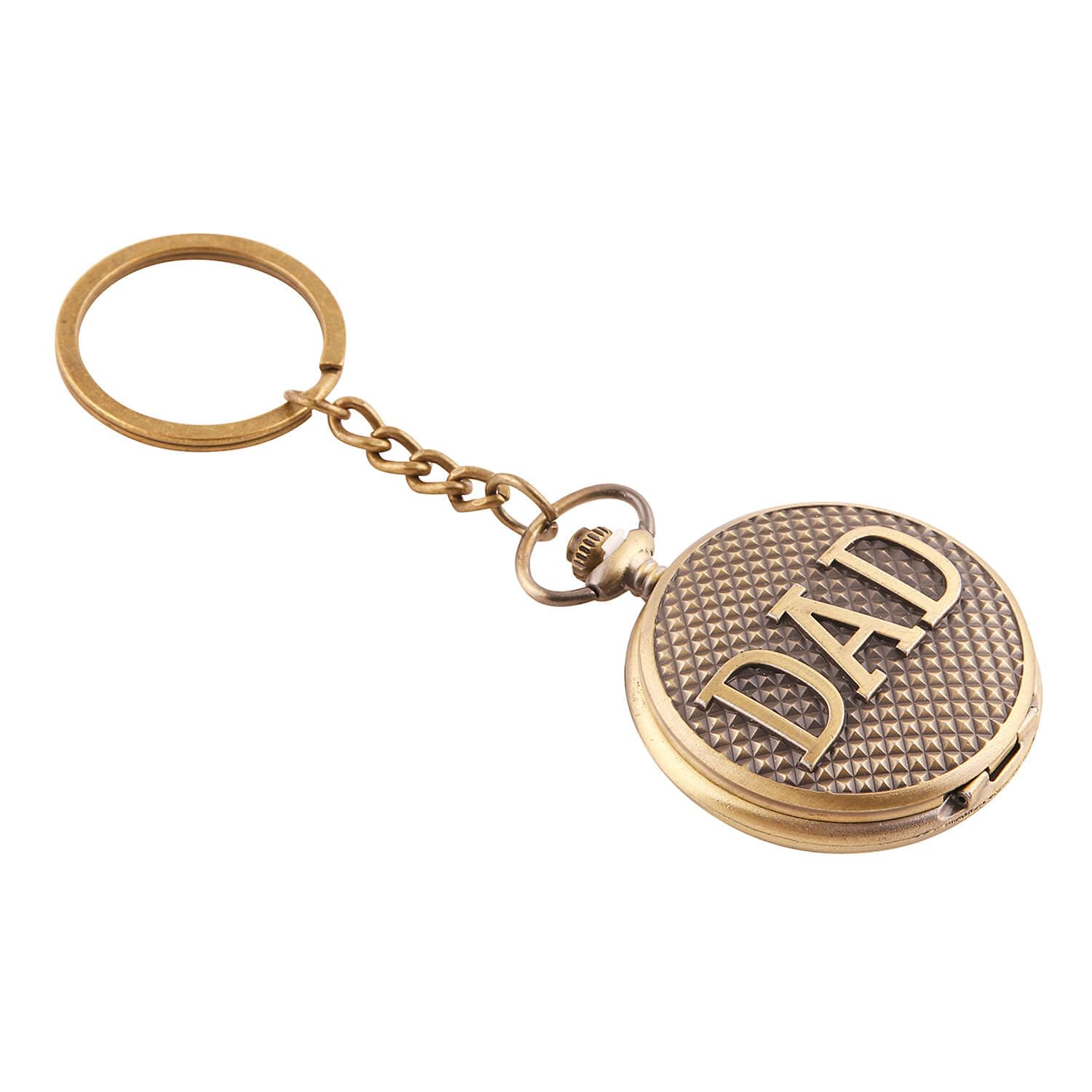 Designer Pocket Watch with Key Chain, Dad Theme, Metallic-image-13
