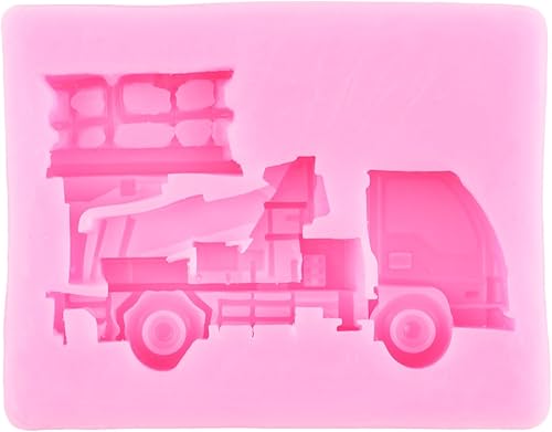Miniatura 3 de ZiXiang Moldes de silicona para excavadora, grúa excavadora, grúa, carretilla elevadora, molde de silicona para decoración de pasteles de cumpleaños