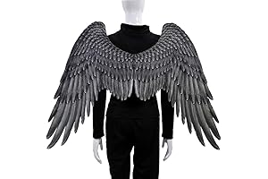 Angel Wings Costume Halloween Party Cosplay Accessories Black White Feather Wing for Men Women