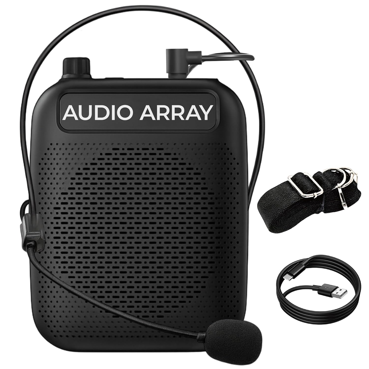 Audio Array Wired Voice Amplifier for Teachers with Bluetooth | Wired Headset Mic with 10W Speaker for Tour Guides, Yoga | 10 Hrs Battery Life | One Click Monitoring | TWS Connectivity AM-W47 Wired-image-27