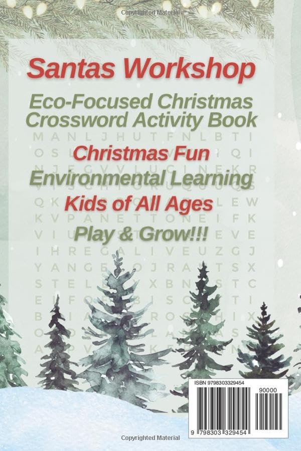 Stocking Stuffer: Eco-Friendly Christmas Word Search Book – 100 Pages Festive and Fun Puzzles for Kids and Adults, Perfect for Holiday Gifting and ... Classic - Progress to Eco Friendly Learning image 3