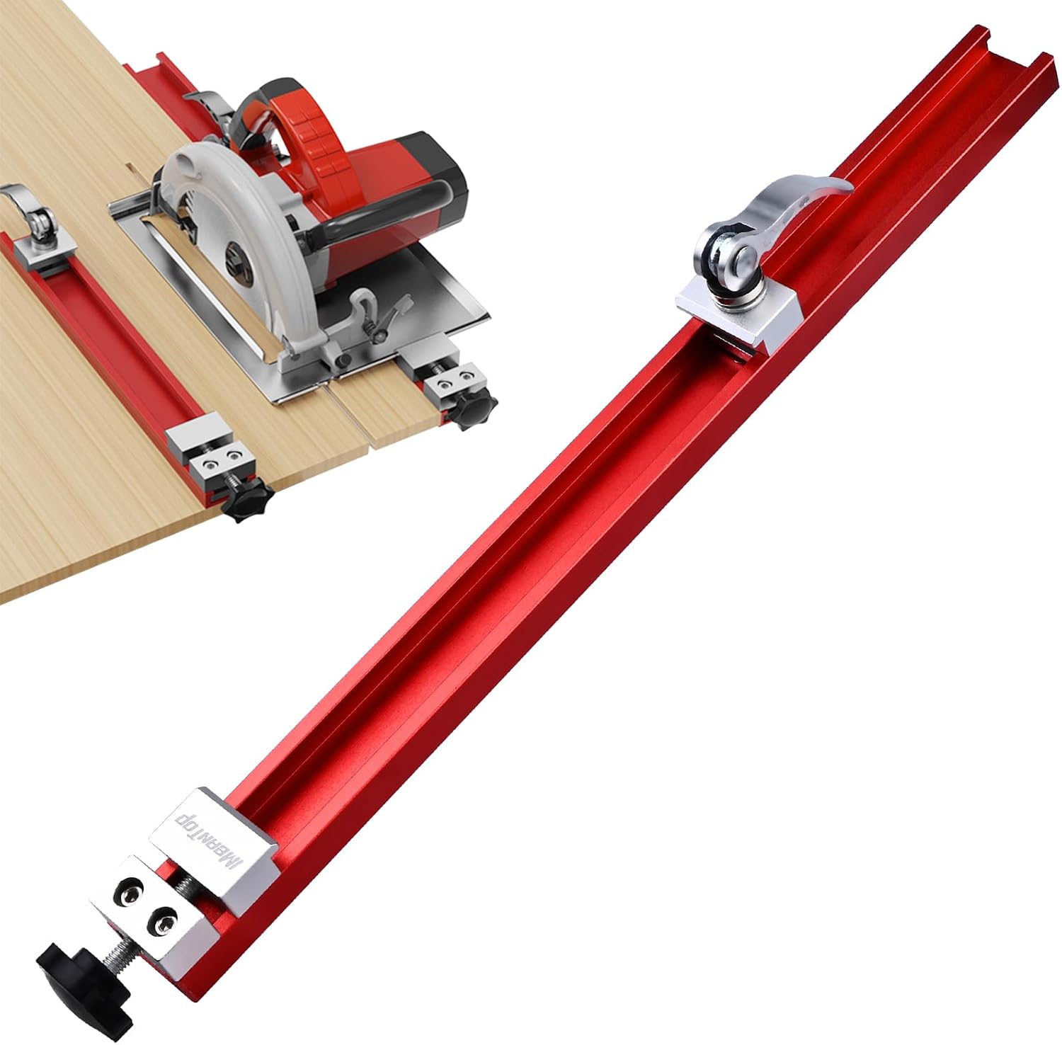 Circular Saw Guide Rail Fits 12" Saw Base, Aluminum Adjustable Cutting Machine Base Guide for Woodworking, Electric Circular Guide Specially Designed for Precision Cutting and Milling Tasks 2 61vd29SLnvL. AC SL1500