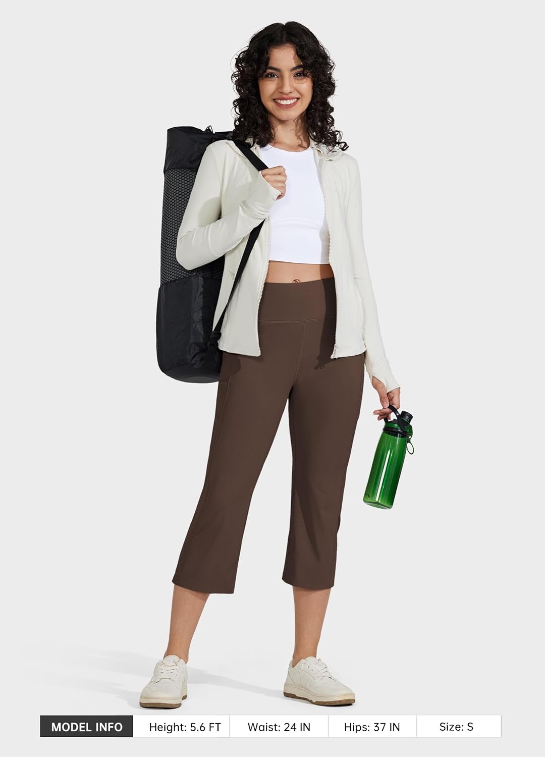 Willit Women's Yoga Capris Pants High Waist Leggings Crop Straight Leg Athletic Exercise Workout Capris 21" - Image 6