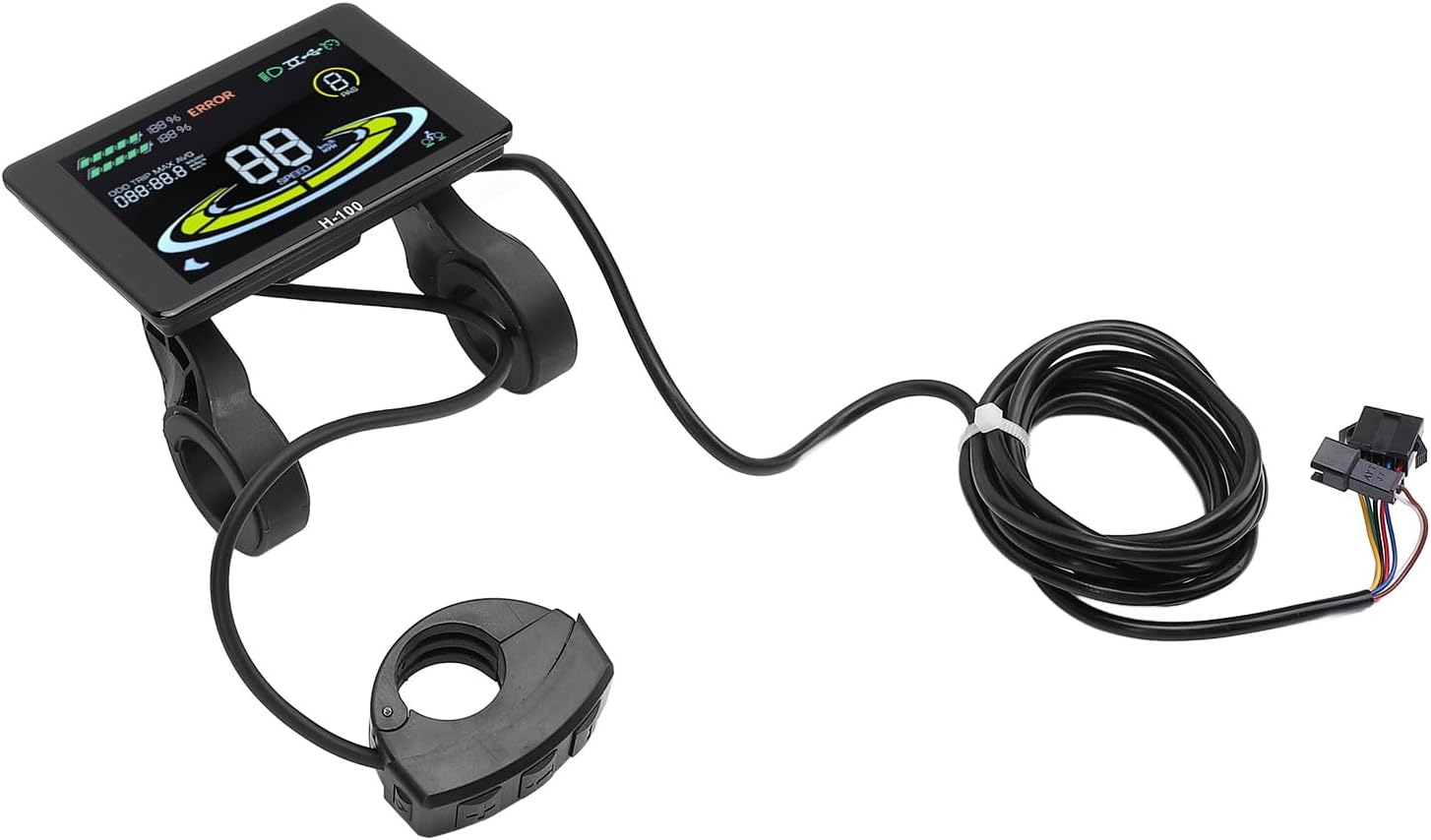 ユニバーサル電圧エレクトリックサイクリングディスプレイメーター24V-72V、ウォータープルーファブカラーLCD用LCD、スクーター