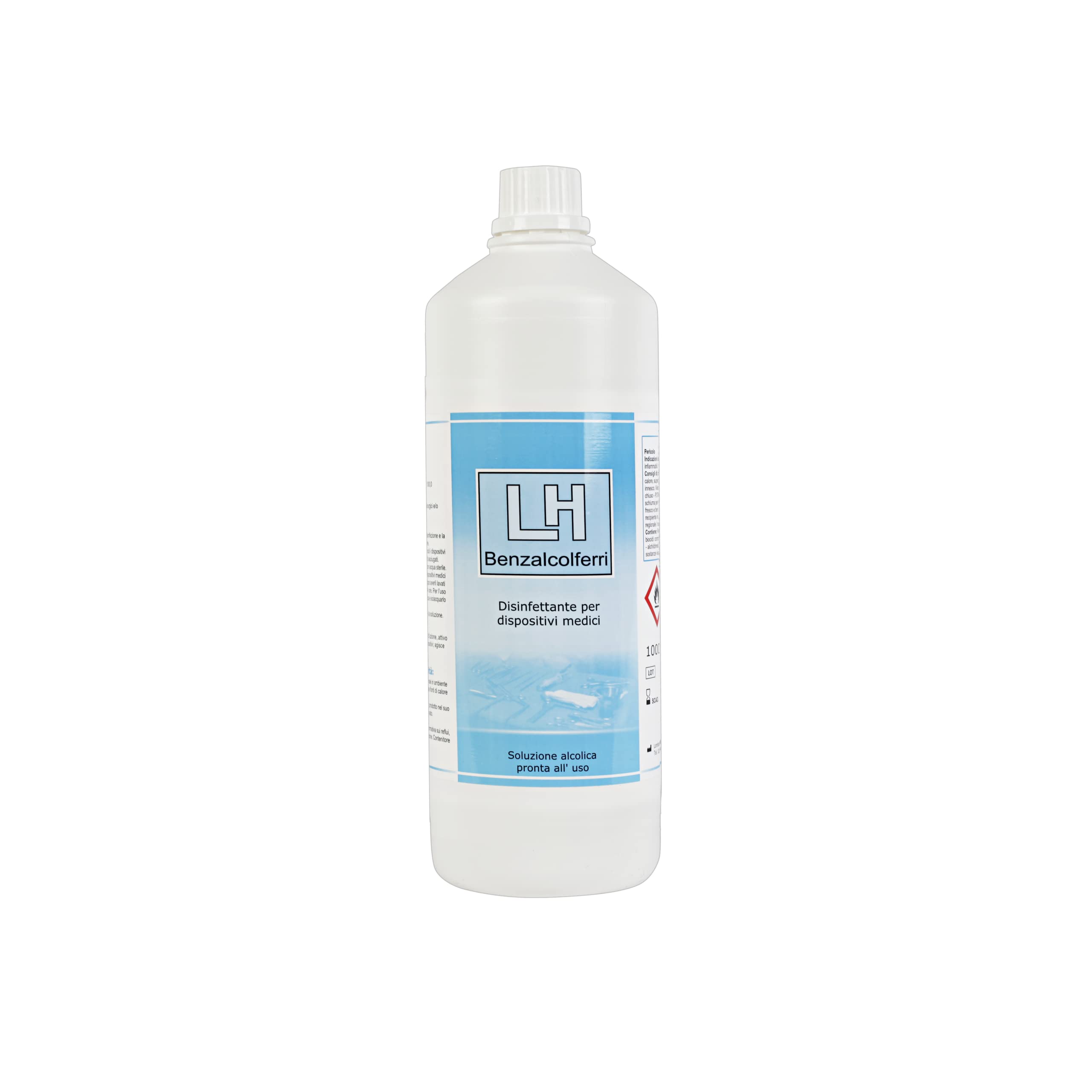 LH BENZALCOLFERRI - Disinfettante per dispositivi medici - soluzione alcolica pronta all'uso - 1LT