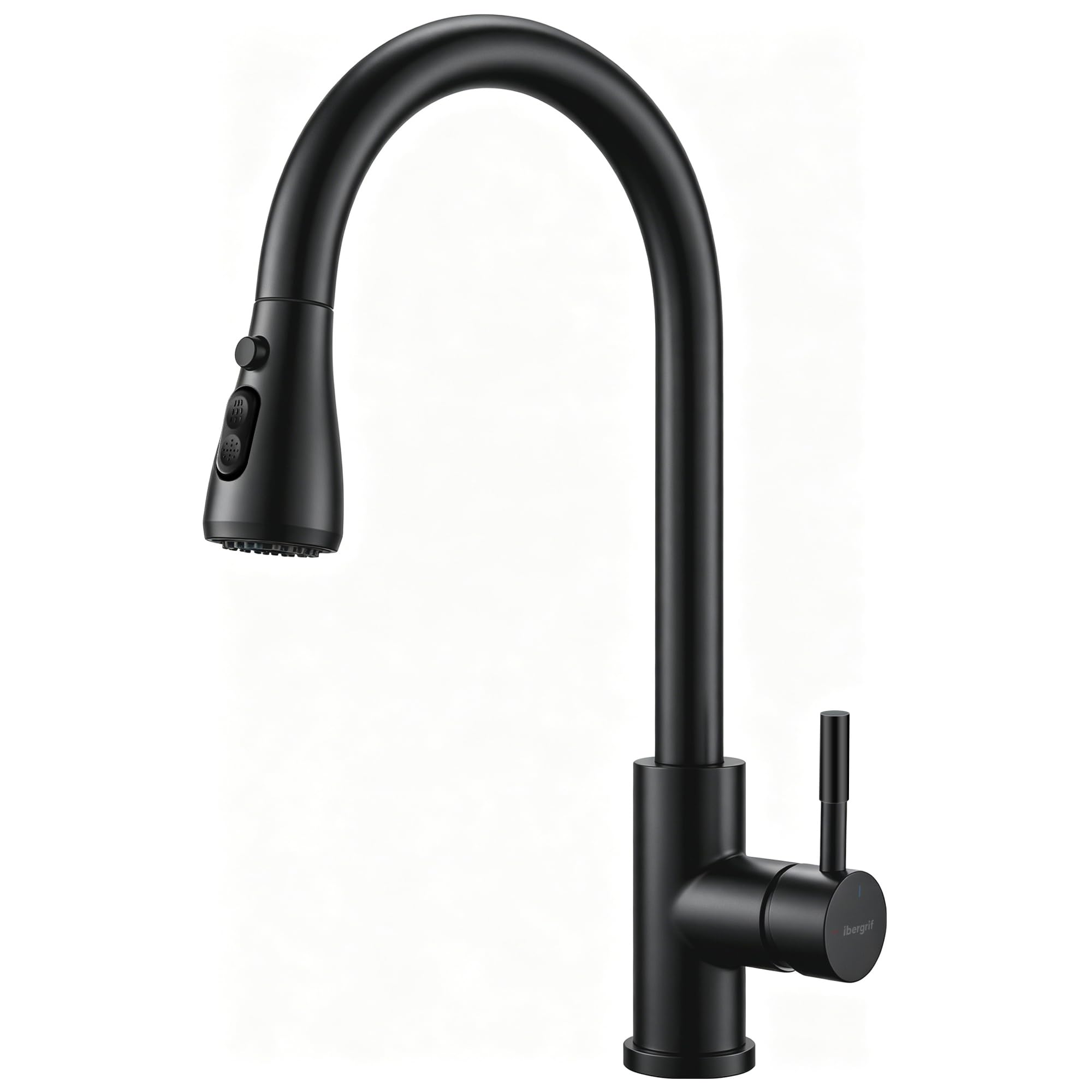 Ibergrif Grifo Cocina Extraible, Mezclador de Fregadero con 3 Modos