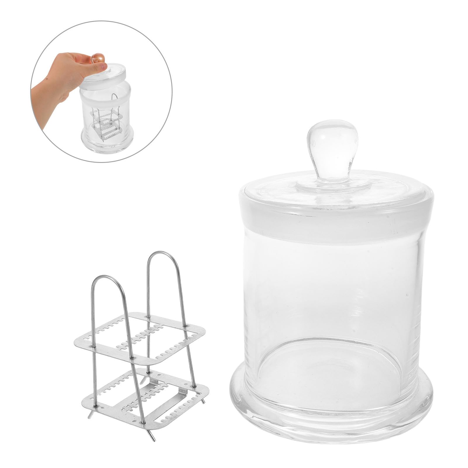 PRETYZOOM Portaobjetos y con Capacidad para Tinción de de Vidrio Diseño Resistente Apto para Uso Laboratorio Científico