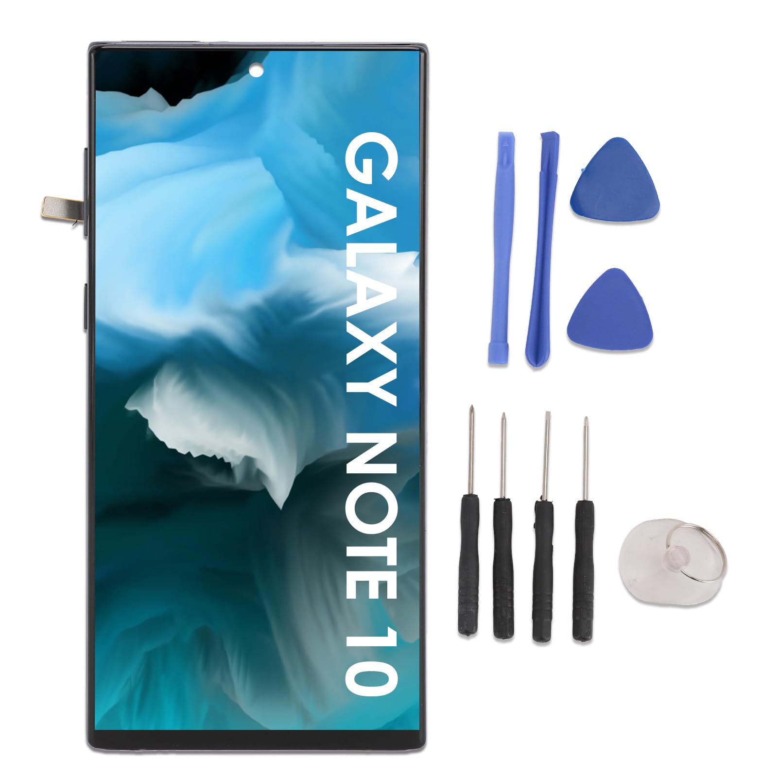 Display for Samsung Galaxy Note 10, TFT Screen Replacement Kit for Samsung Note 10, 5G Display Screen Touch Digitizer Assembly Tool kit with Frame