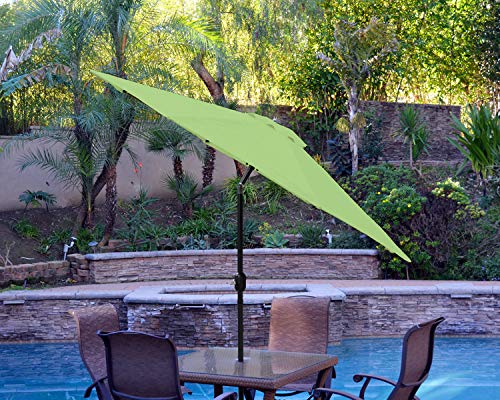 Image of ABCCANOPY 9ft Outdoor Umbrella Replacement Top Patio Umbrella Market Umbrella Replacement Canopy with 8 Ribs (Light Green)