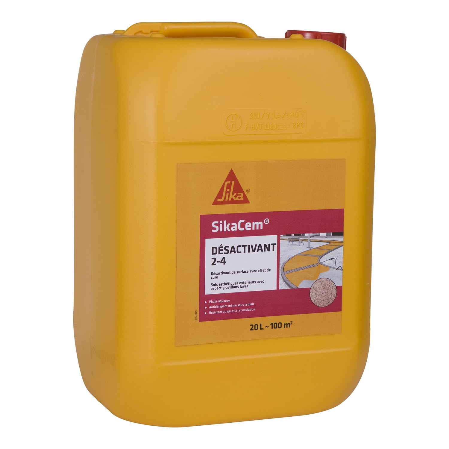 SikaCem Désactivant 2-4 béton désactivé extérieur antidérapant aménagement de jardin 20L